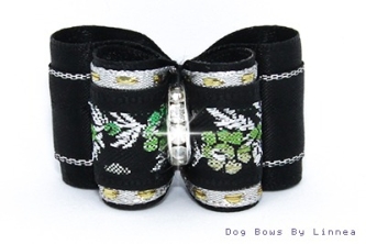 Silver Metallic Floral Jacquard Green