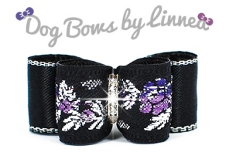Metallic Floral Jacquard Purple Silver Edge