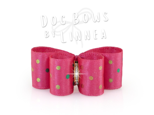 Metallic Dots Shocking Pink