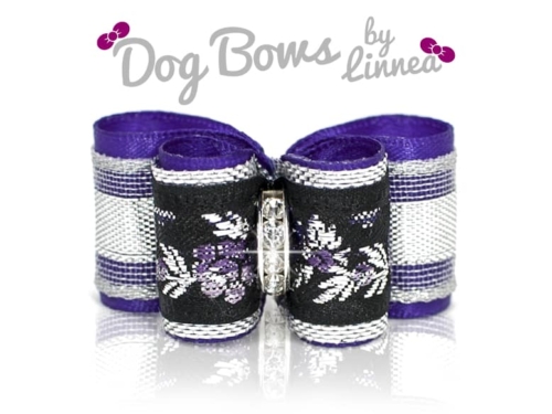 Purple Floral Silver Jacquard