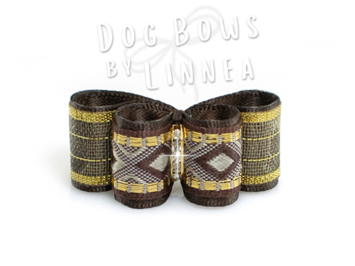 Brown Diamond With Gold Accents