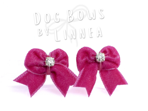 Butterfly Maltese Pair Shocking Pink